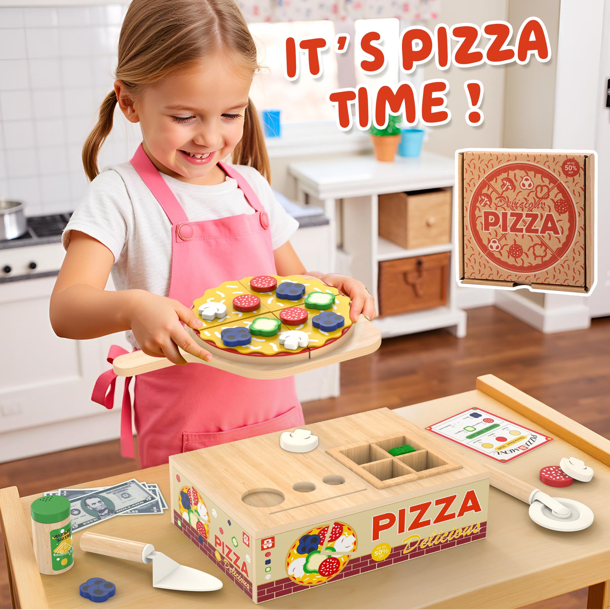 WOODMAM Montessori-inspired playset: encourages imaginative play and cognitive development
