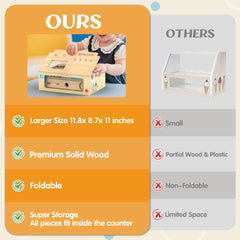 WOODMAM non-toxic water-based paint on wooden pieces for safe coloring