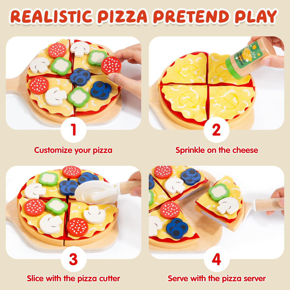 WOODMAM realistic bake experience; durable wood and smooth edges for safe pretend cooking