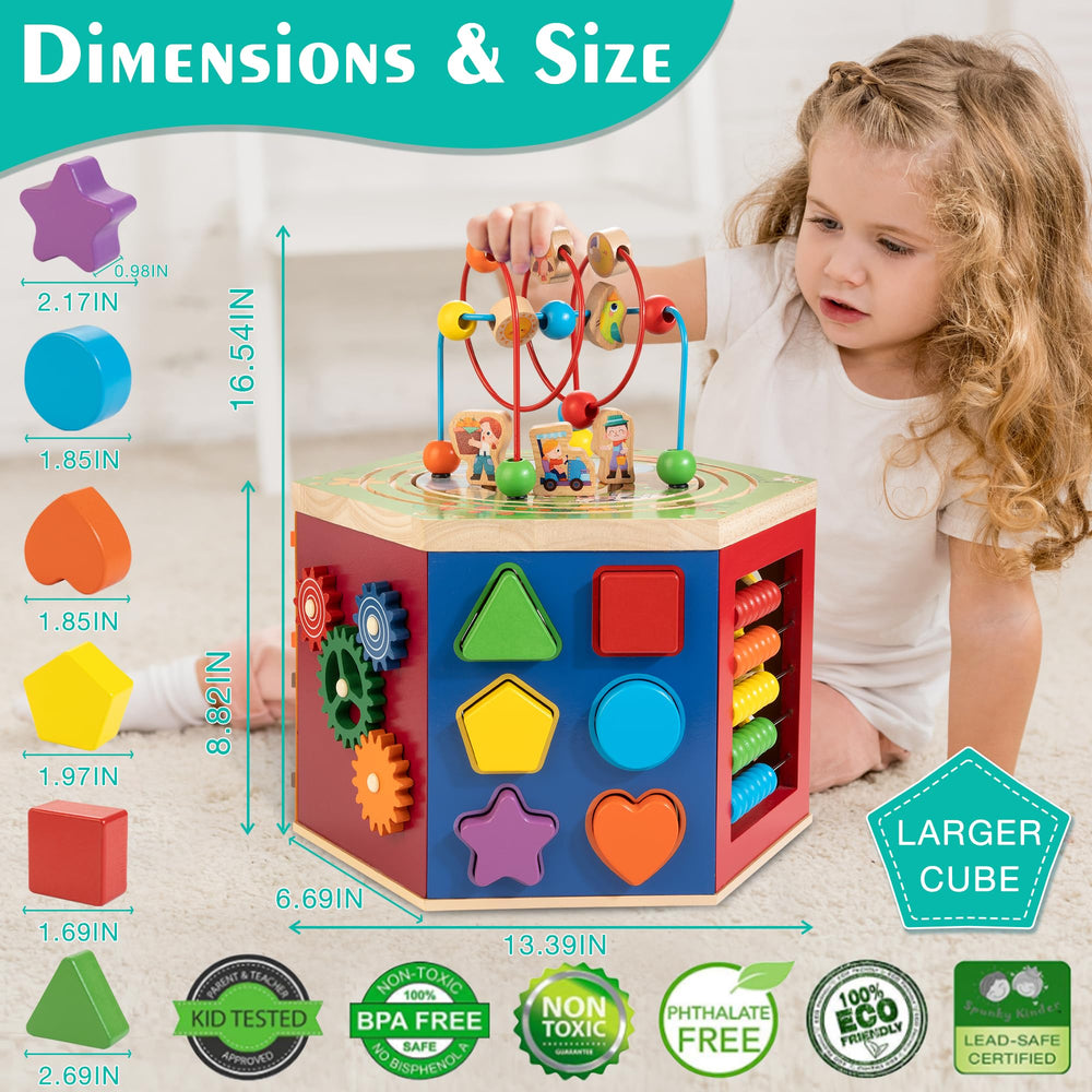 WOODMAM Spin gears panel helps build fine motor control and curiosity.