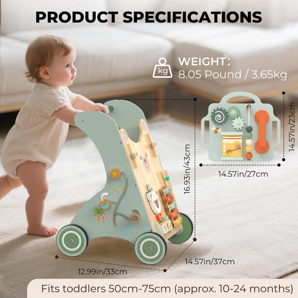 WoodMam quiet rubber wheels glide smoothly and protect floors