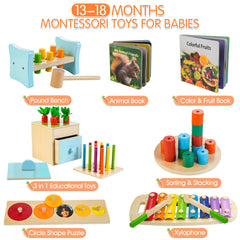WOODMAM wooden xylophone colorful bars boosts rhythm and auditory exploration