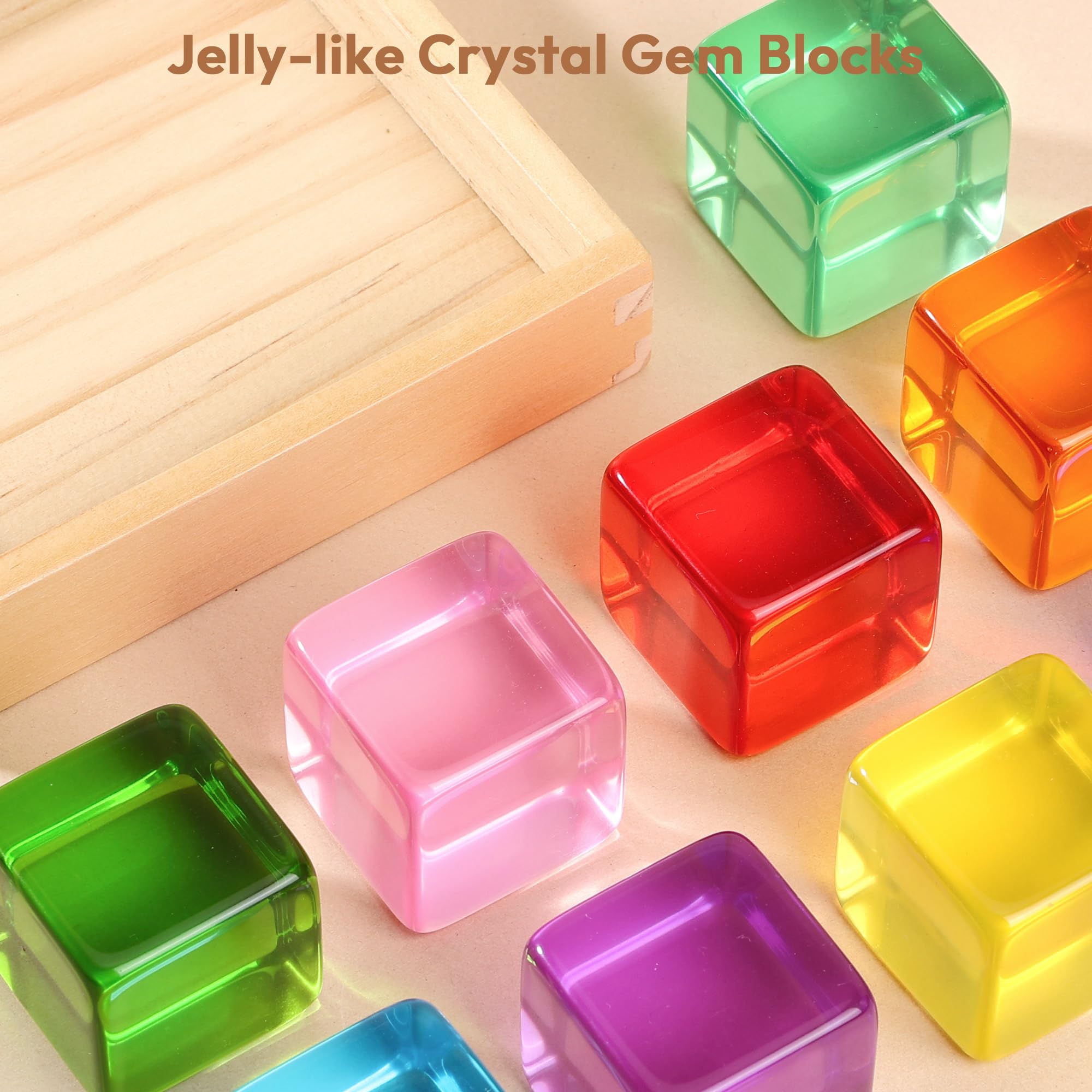 Woodtoe Montessori-inspired color blocks boost recognition and fine motor skills.