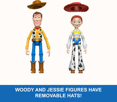 Woody figure with removable hat enhances posing and authentic play opportunities.