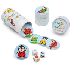Woody Wonders Roll & Match dice with animal theme for early logic play