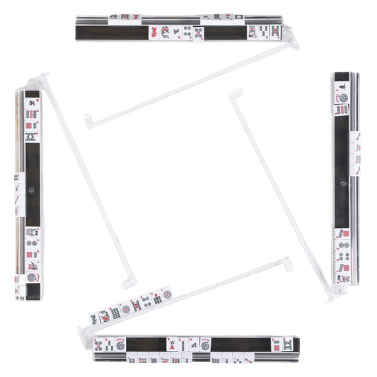 WOOIIROM Mahjong racks with pushers show anti-slip stability during fast play