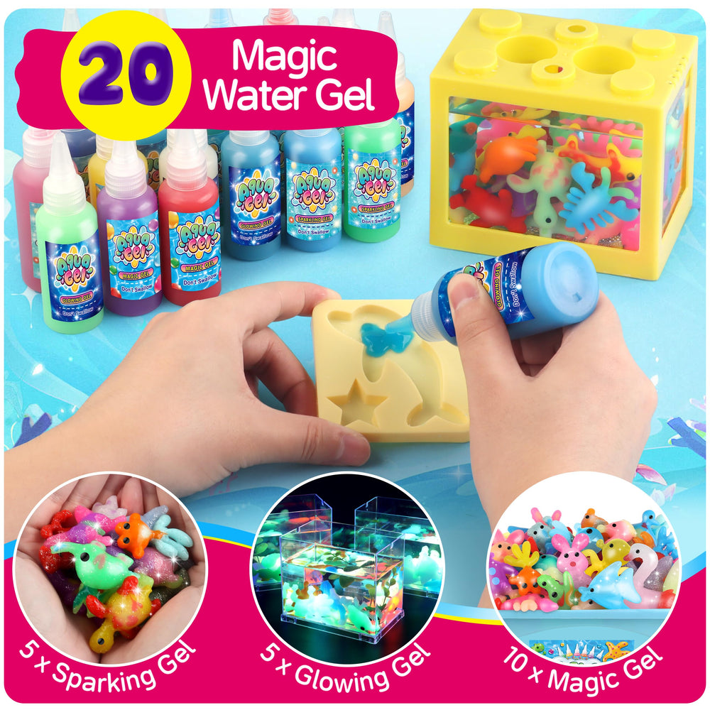 Wookidel Aqua gels deliver pastel, pearlescent, and glow options for vibrant sea creatures.