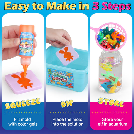 Wookidel Magic Gel Water Elf Kit 60ml gels ready for colorful splashy ocean scenes