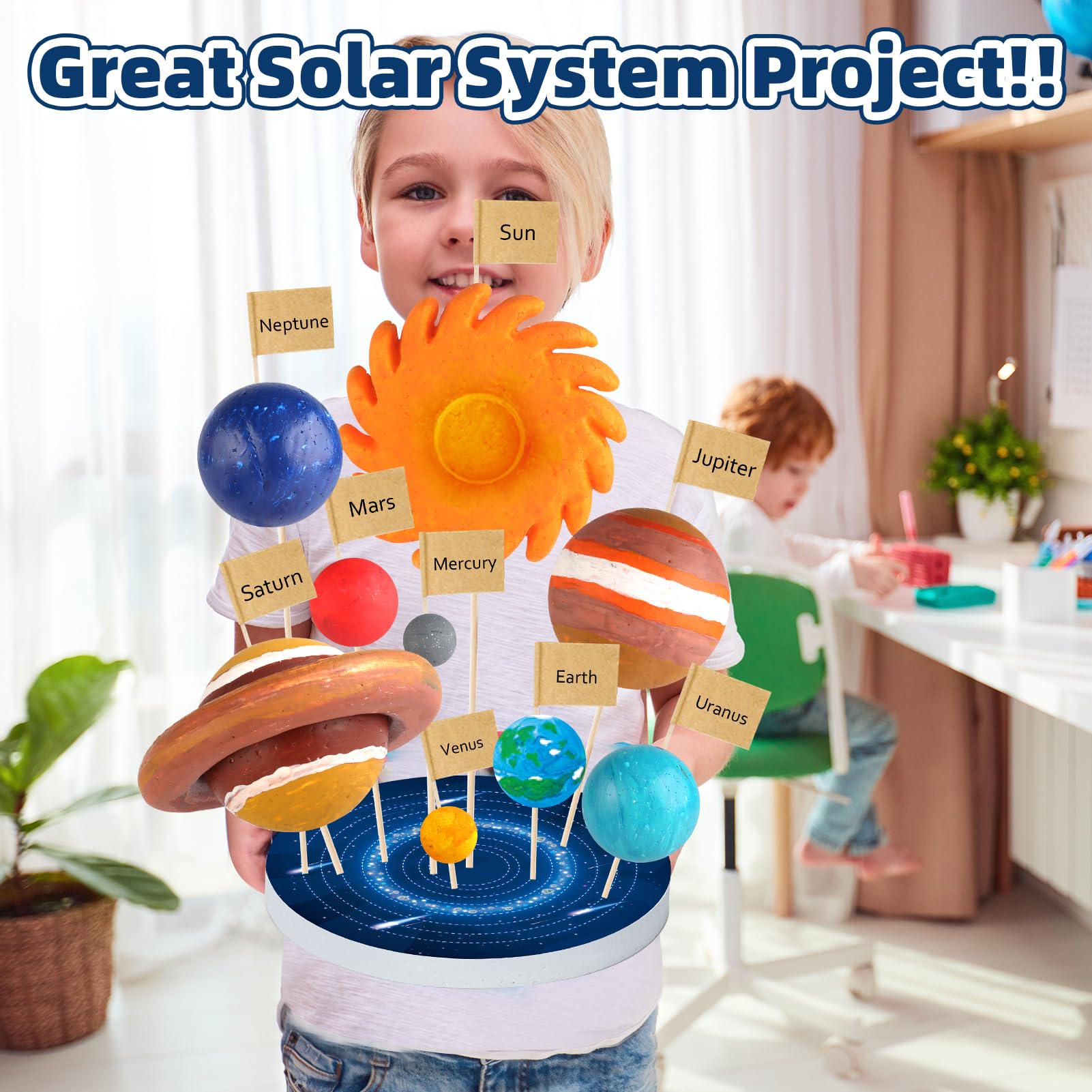 Wookidel Solar System Kit finished model showcases learning outcomes in a tangible display.