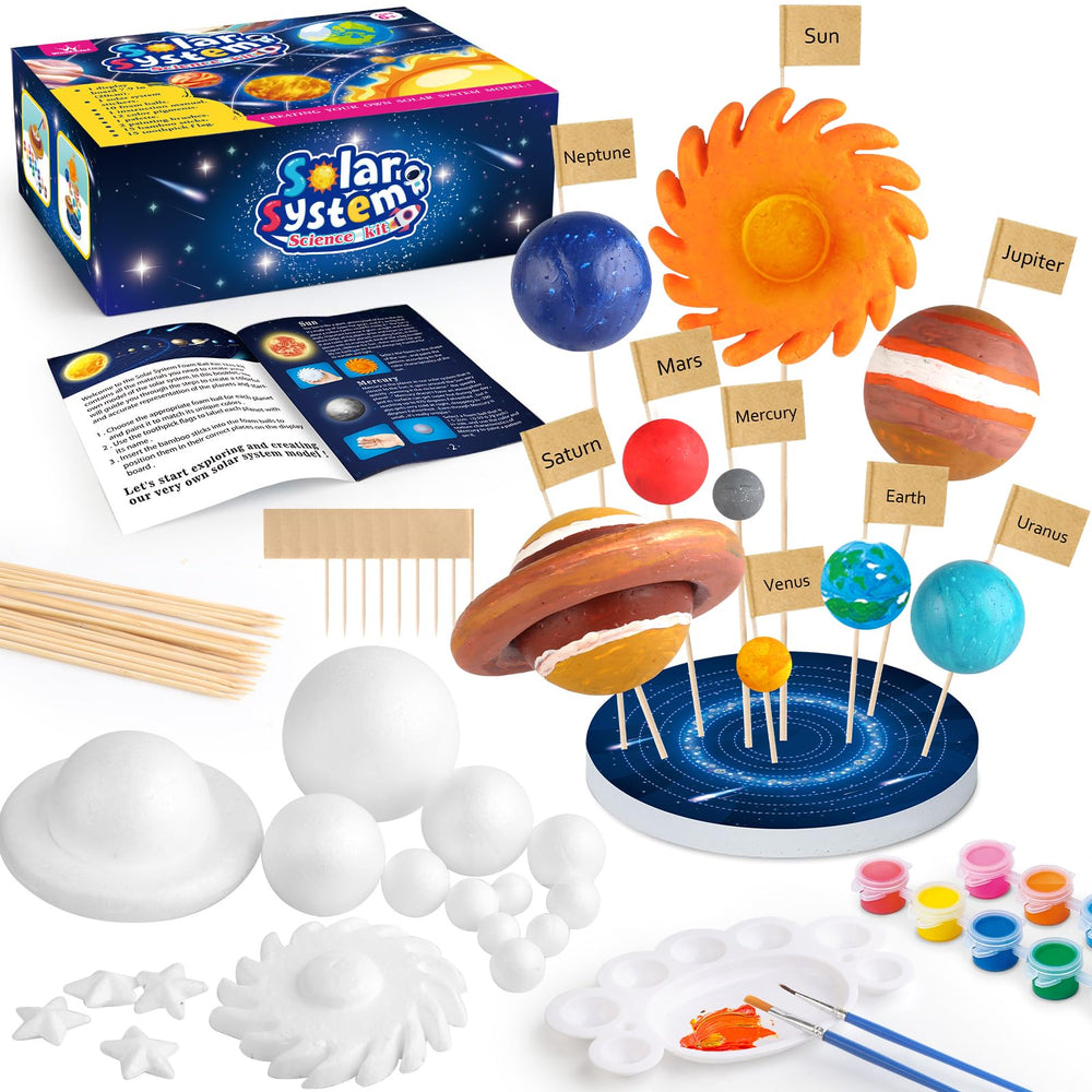 Wookidel Solar System Kit shows full contents laid out for classroom or home projects.