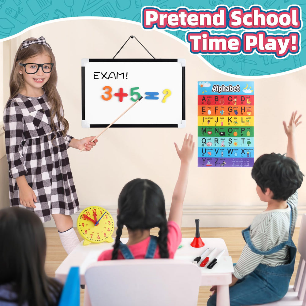 Wookidel teacher set whiteboard offers reusable space for interactive lessons.