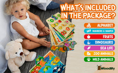 WOOODLIFY dinosaur puzzle set sparks imaginative play and cognitive focus.