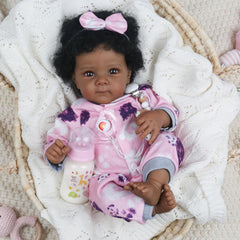WOOROY Black girl doll with hand-rooted hair for lifelike styling moments.