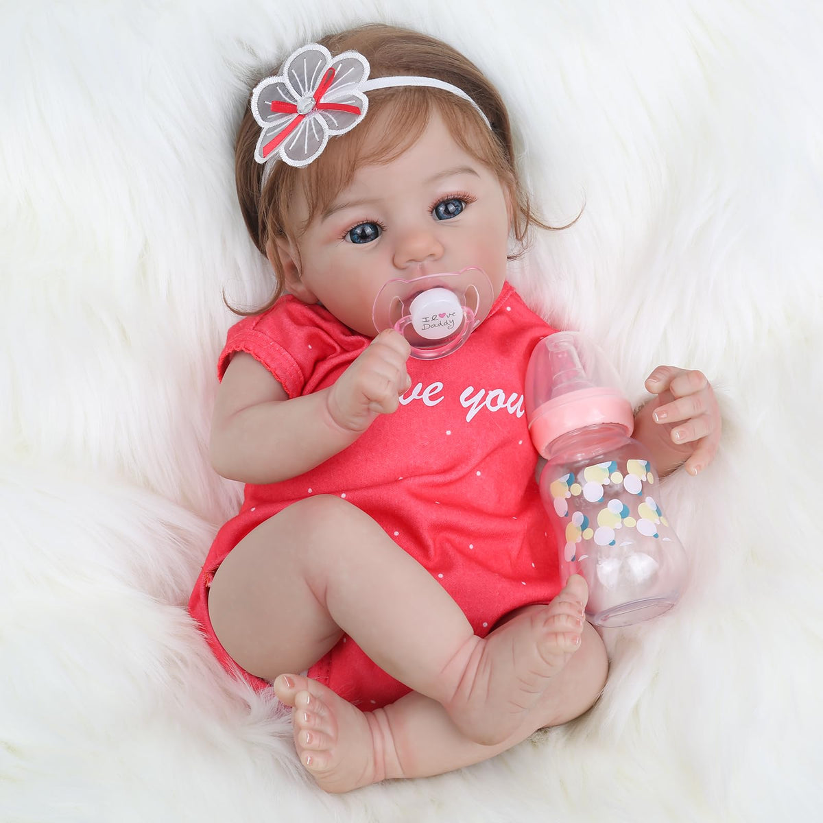 WOOROY Realistic Reborn Baby Doll 18-inch with natural pose for cuddling.