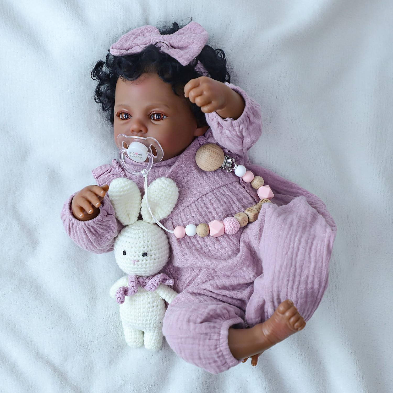 WOOROY Realistic Reborn Baby Doll 18-inch soft cloth body ready for cuddling