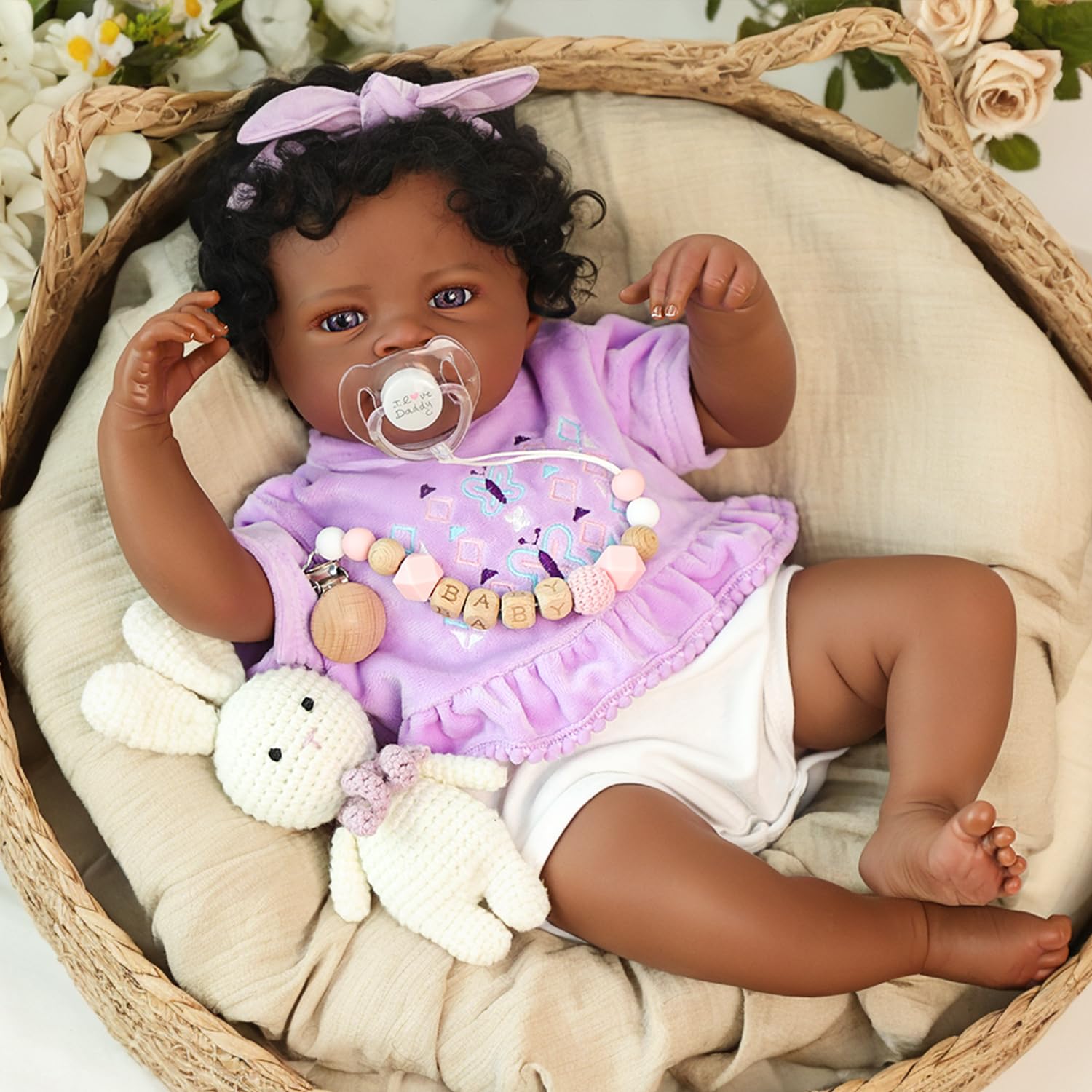 WOOROY realistic reborn doll with full vinyl body for easy care