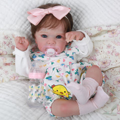WOOROY Reborn 18inch face close-up showing lifelike features for immersive pretend play.