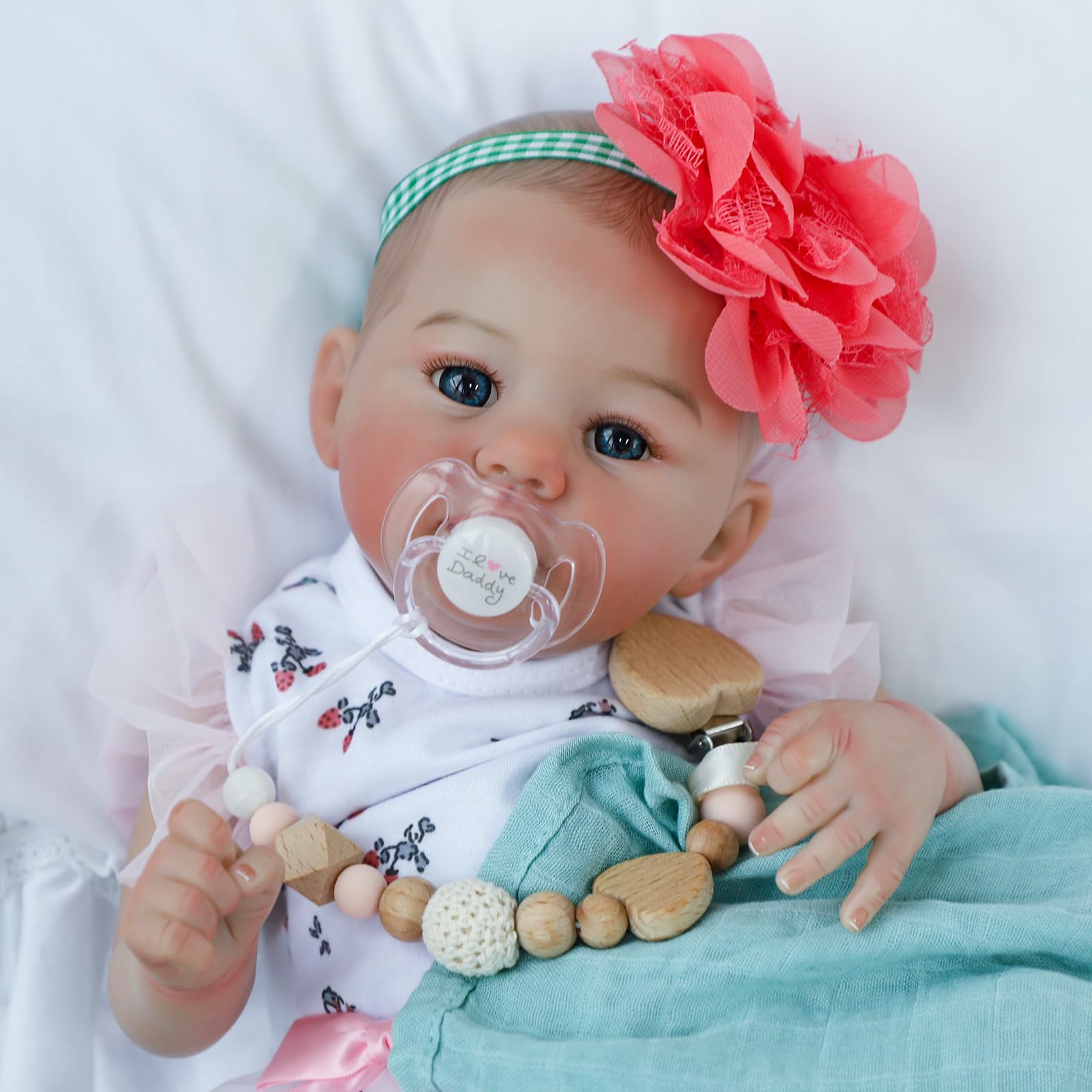 WOOROY reborn doll hands and feet detail with tiny creases and nails.