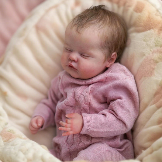 WOOROY Reborn doll with hand rooted hair enhances realism for nurturing scenarios