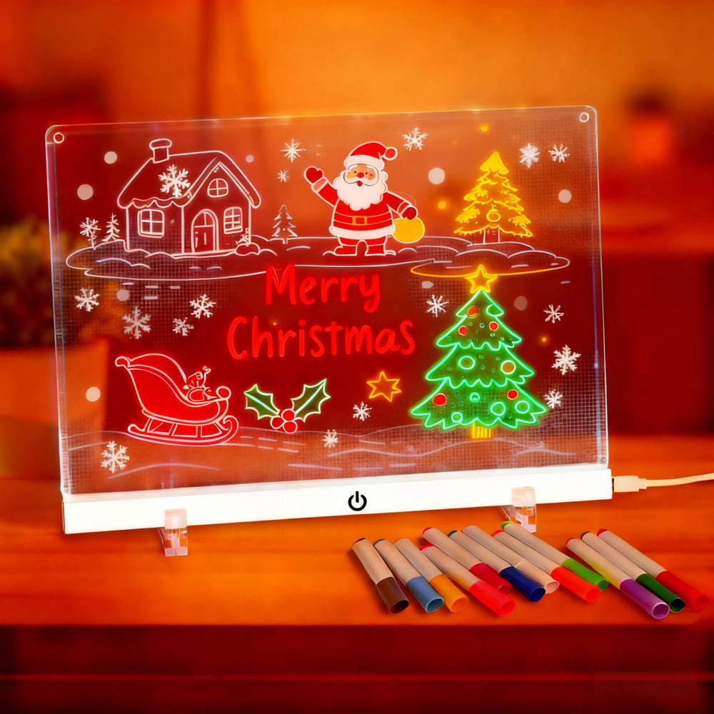 Wooshneesham Doodle Glow LED board with glowing memo surface for creative notes