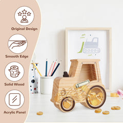 Wooshwa transparent cash box lets children watch deposits and boosts engagement.