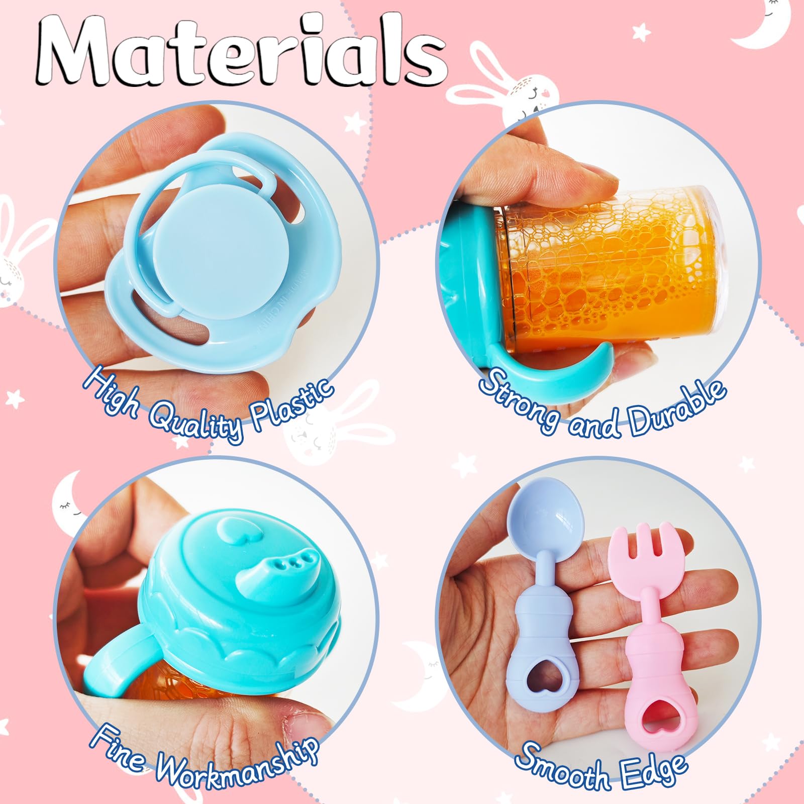 Woozettn doll bowls for mealtime pretend play and sharing.