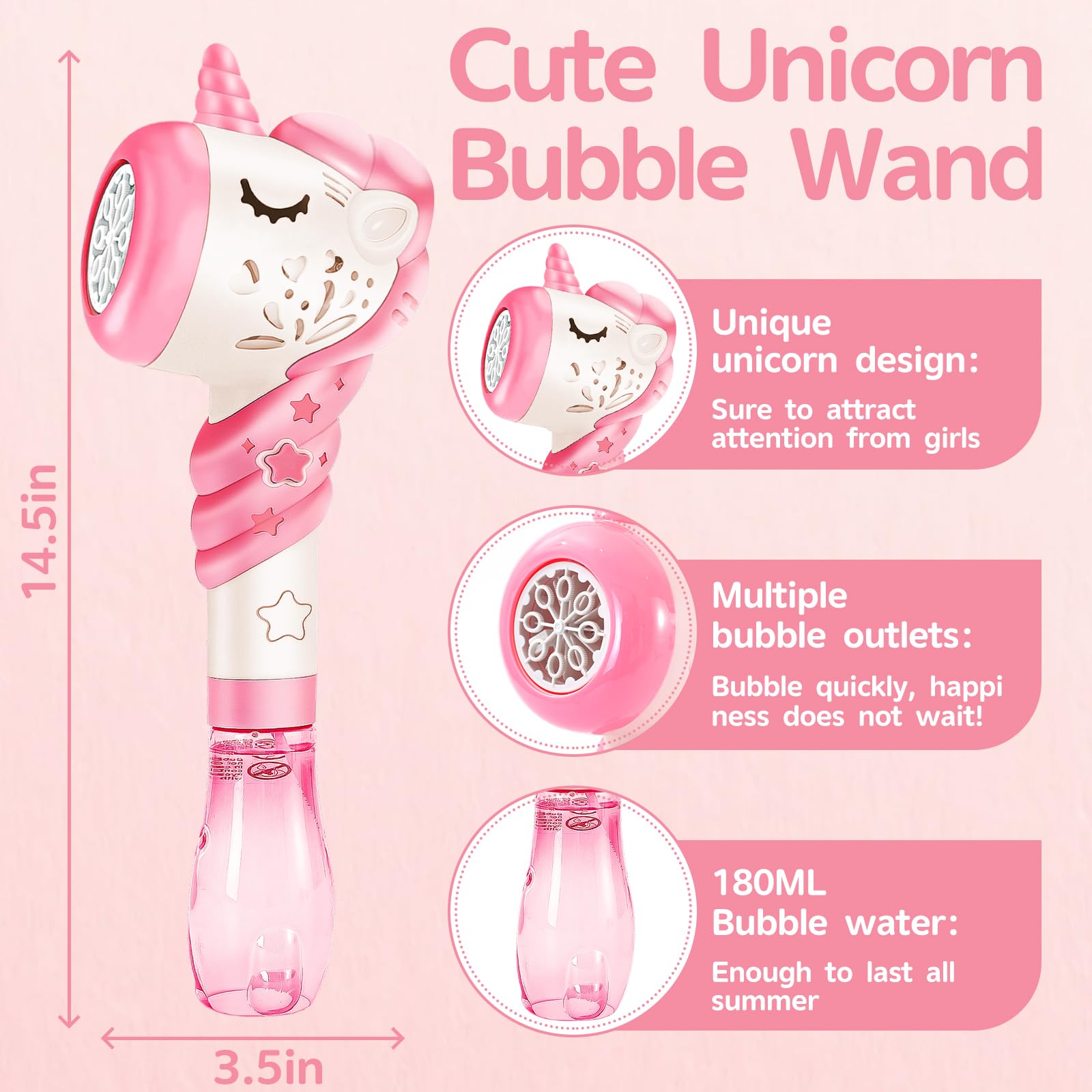 Woplagyreat automatic bubble wand in action quickly creates bubbles