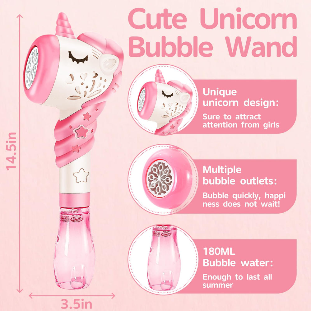 Woplagyreat automatic bubble wand in action quickly creates bubbles