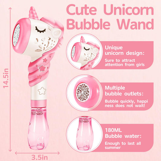 Woplagyreat automatic bubble wand in action quickly creates bubbles