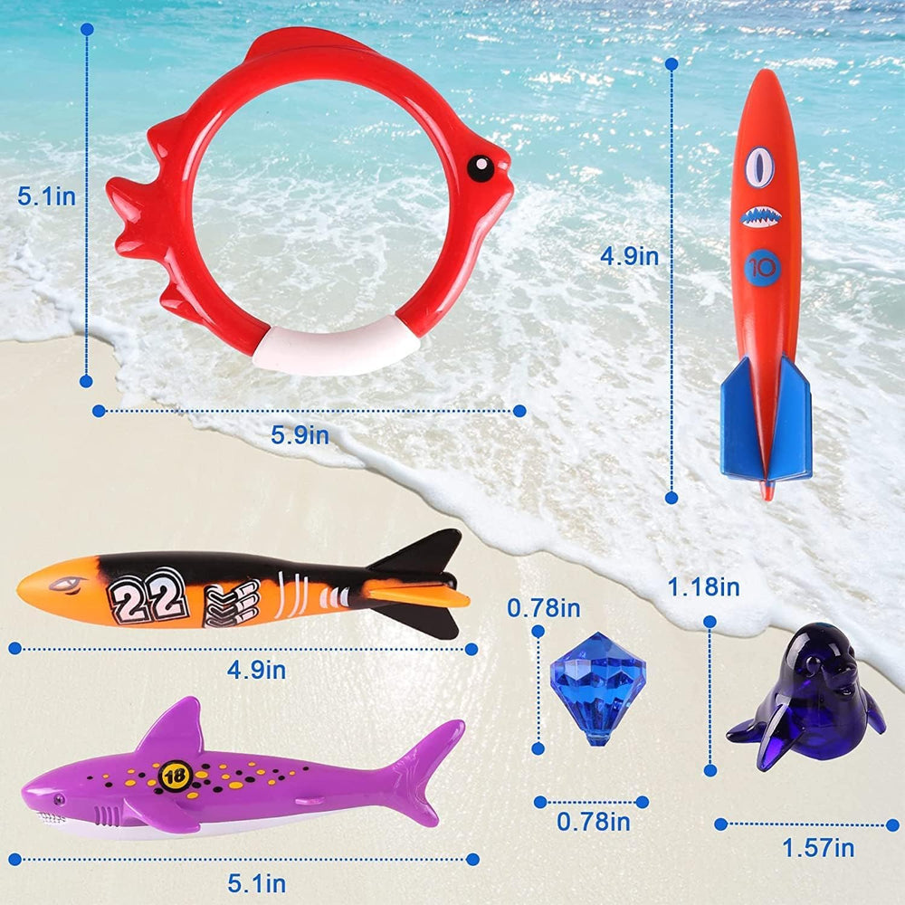 Woplagyreat torpedoes and rings for pool games, sturdy and colorful for sunny days.