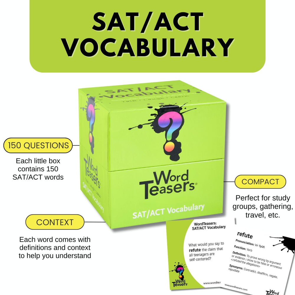 Word Teasers SAT game in action helps families learn together with fun challenges.