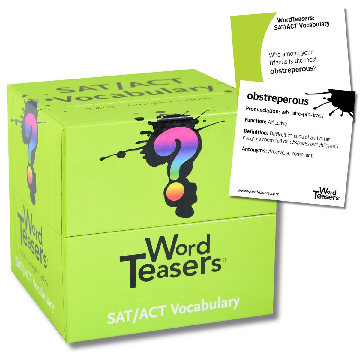 Word Teasers SAT vocabulary flash cards boost reading confidence and word knowledge.
