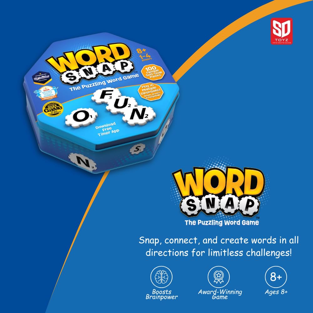 WordSnap large-letter tiles improve readability for quick clue spotting.