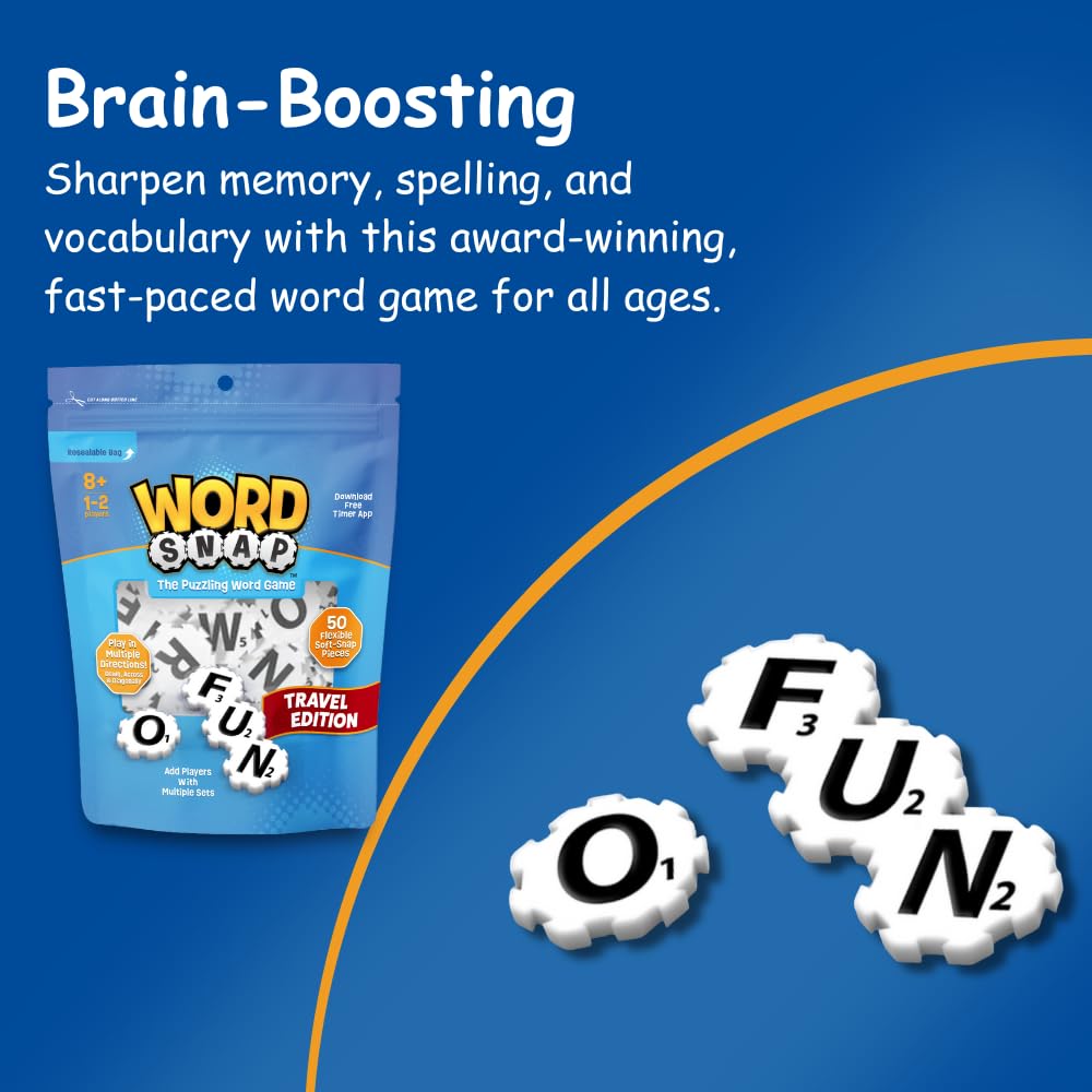 The 1-2 player setup is ideal for quick word challenges on trips.
