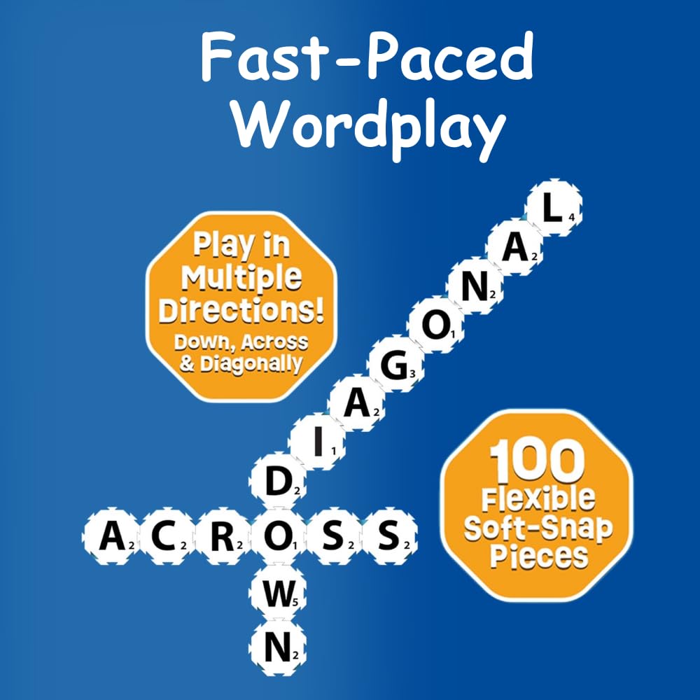 Bold, large letters improve visibility for family game nights.