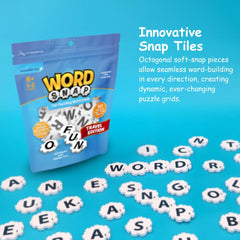 WordSnap tiles snap together to keep words secure during gameplay.