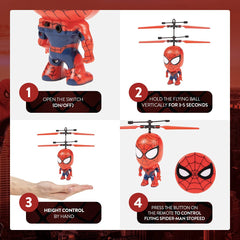 World Tech Toys Spider-Man Flying Figure hand-launch hover for hands-on play
