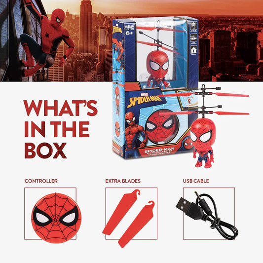 World Tech Toys Spider-Man Flying Figure remote control in use for beginners