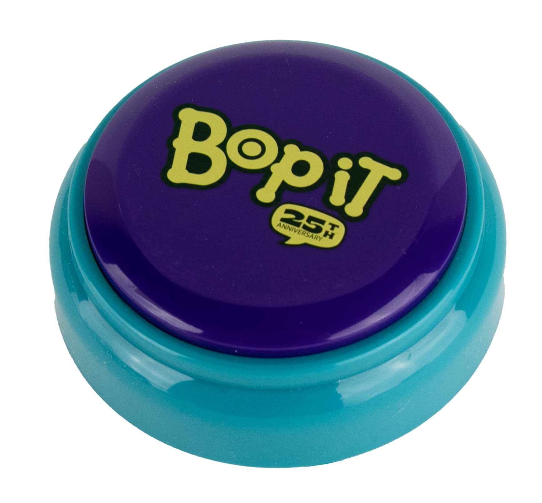 World's Smallest Bop It Button closeup highlighting the compact reflex challenge.