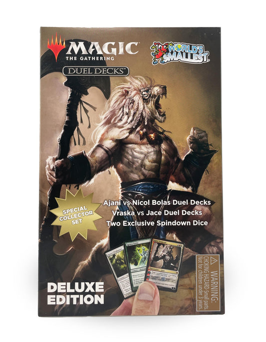 World's Smallest MTG Jace vs Vraska duel deck, deskside portability for quick matches.