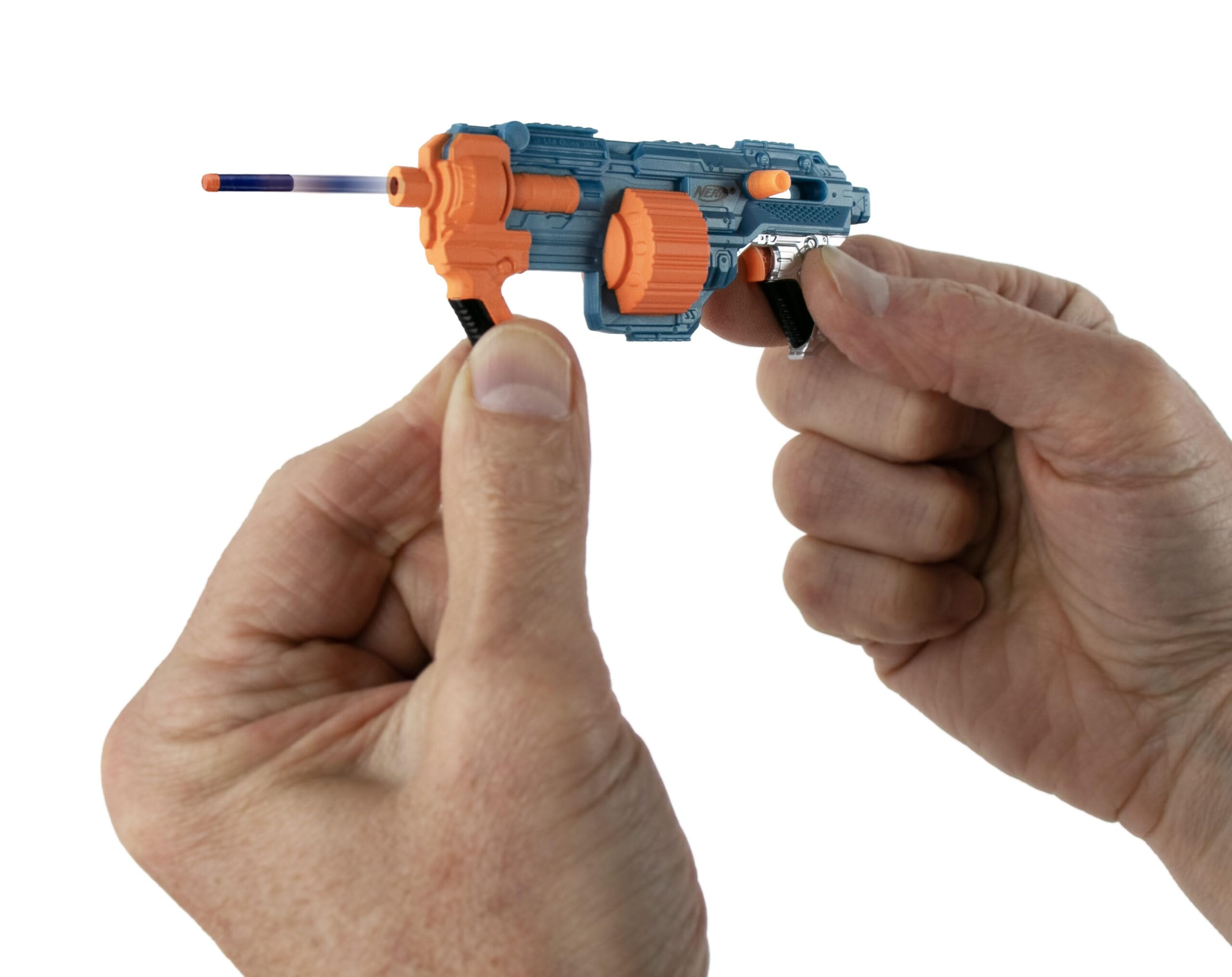 World's Smallest Nerf Elite 2.0 Shockwave blaster, travel-friendly fun and display-worthy.