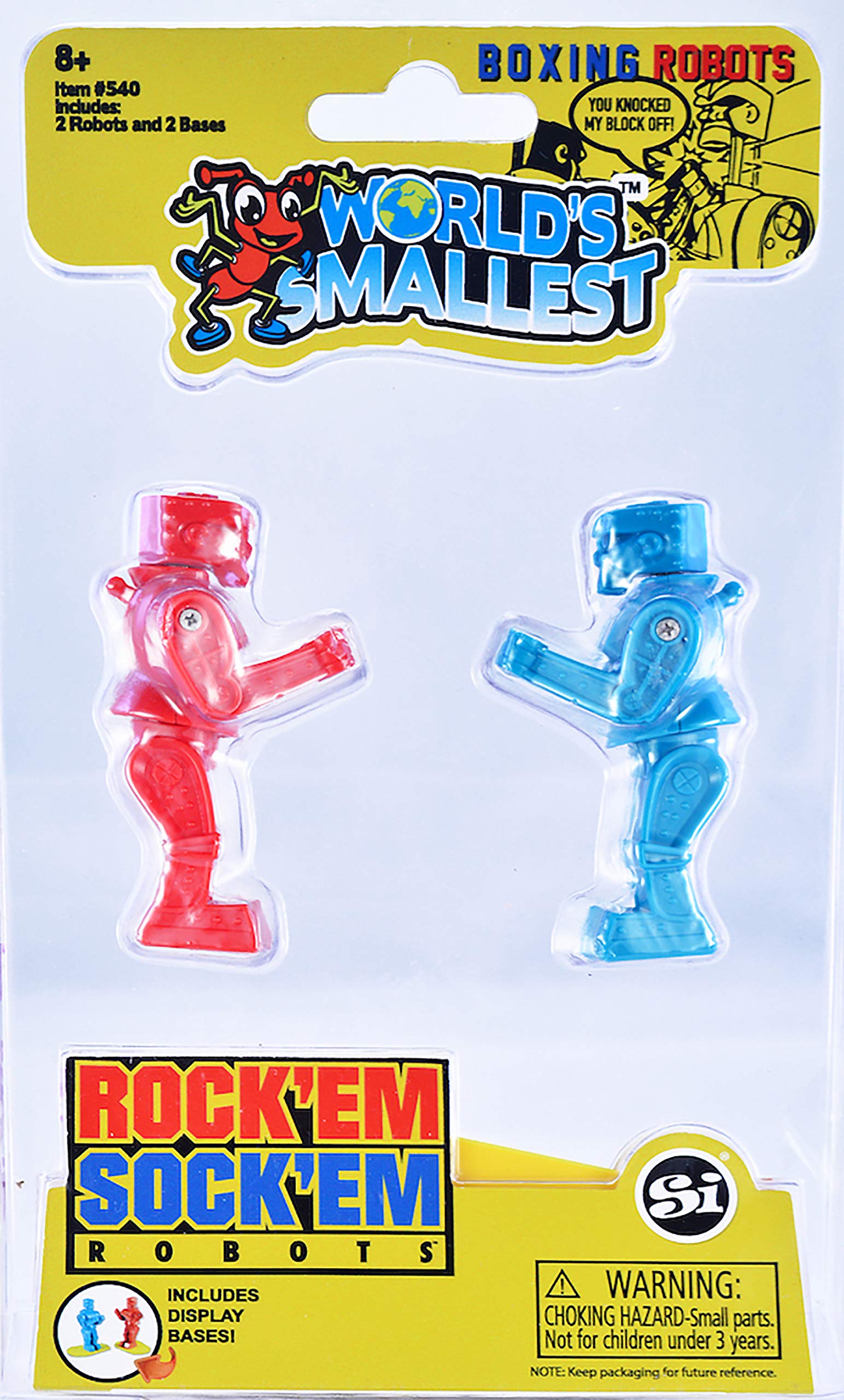 World's Smallest Rockem Sockem tabletop display, nostalgic collectible