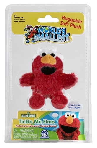 World's Smallest Tickle Me Elmo travel-friendly toy for gifting and stocking stuffers.