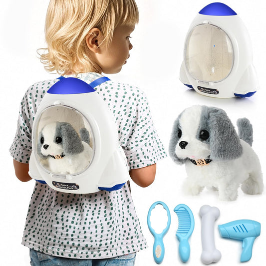 WorWoder electronic plush puppy grey barking action enhances interactive play