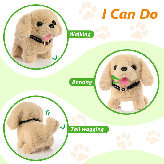 WorWoder puppy barking on command for interactive pretend play.