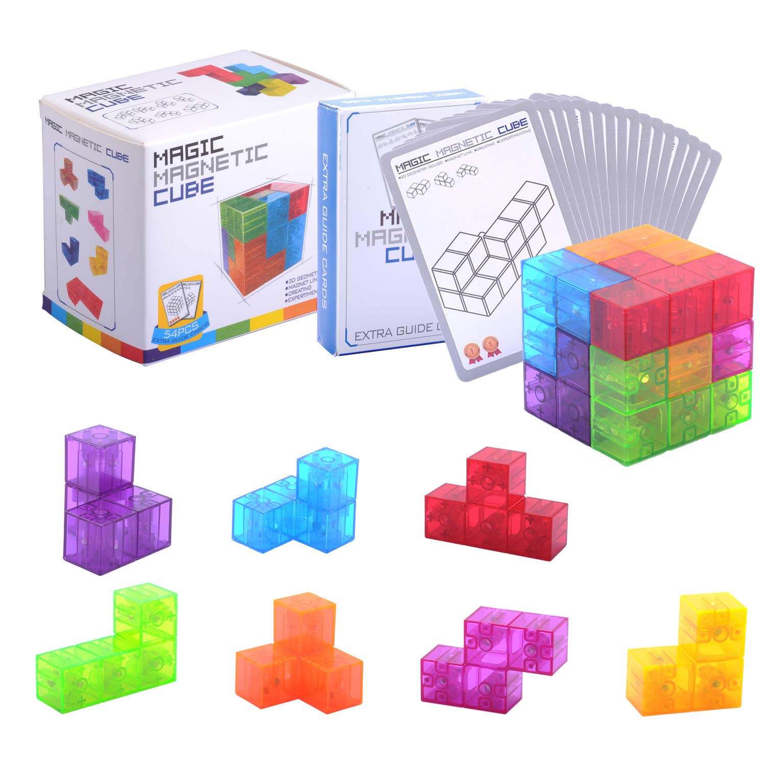 WorWoder blue magnetic blocks with safe ABS material and magnets.