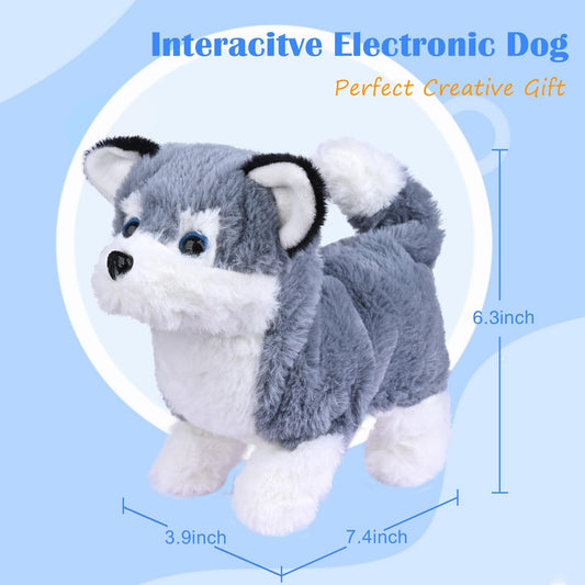 WorWoder Alaska plush puppy barking, adding interactive fun to pretend play
