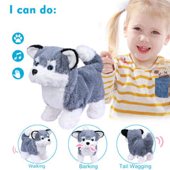 WorWoder Alaska plush puppy tail wagging, inviting storytelling and shared play