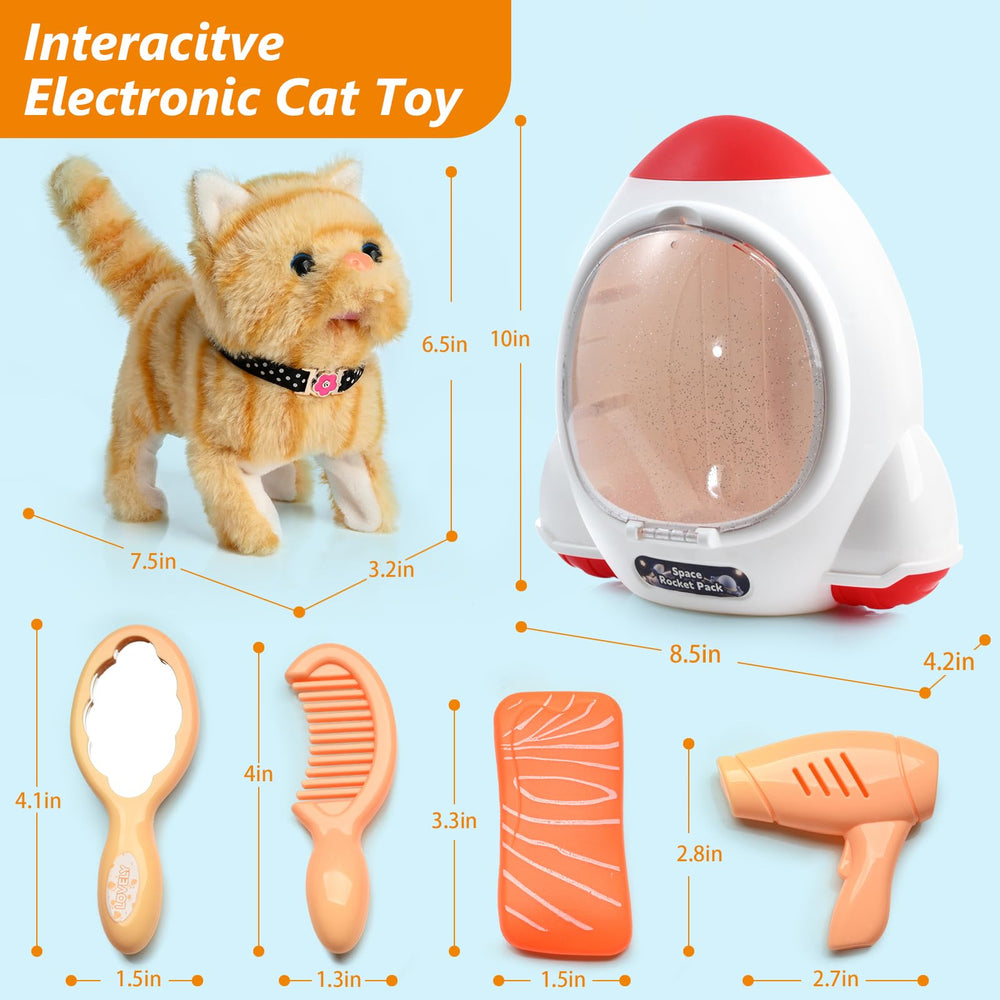 WorWoder plush cat in cute bag for portable play on the go.