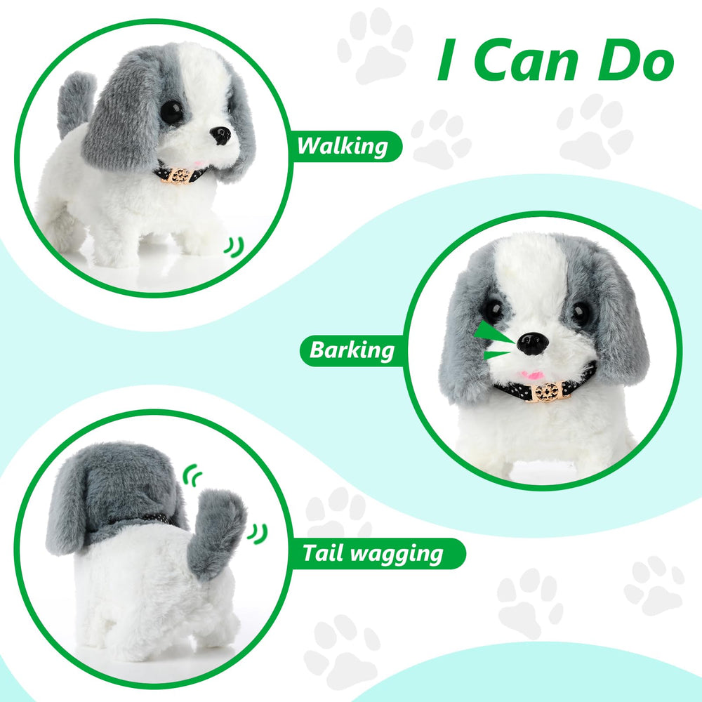 WorWoder plush puppy tail wagging demo for engaging toddler entertainment